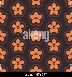 Floral seamless pattern of various bud, vector illustration. Stock Vector