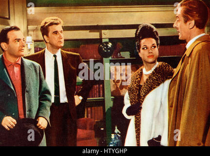 Night Train To Paris, Großbritannien 1964, Regie: Robert Douglas, Darsteller: Andre Maranne, Leslie Nielsen, Edina Ronay, Hugh Latimer Stock Photo