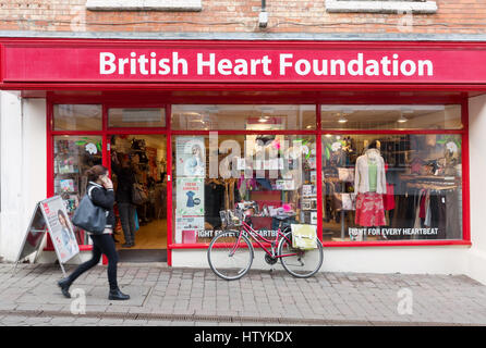 British Heart Foundation charity shop, Evesham, Worcestershire England UK Stock Photo