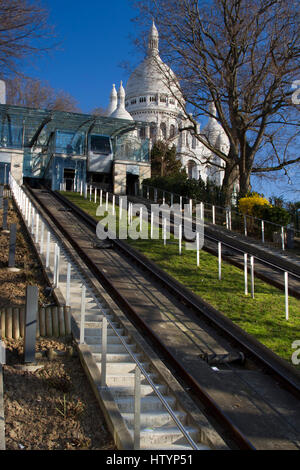 The Sacre-Cœur Basilica surroundings. Montmartre. Paris, France, Europe. Stock Photo