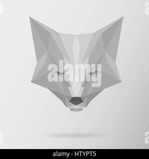 Fox animal low poly design. Triangle vector illustration. Stock Vector