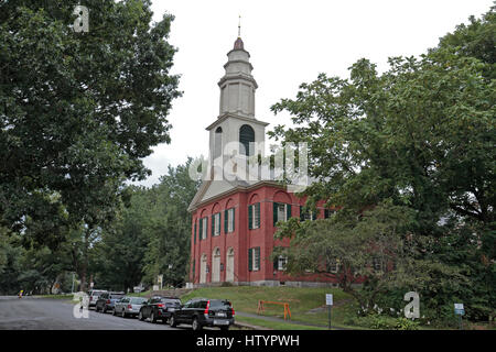 The First Church of Deerfield in Historic Deerfield, Franklin County, Massachusetts, United States. Stock Photo