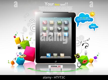 Digital Progressive Tense Stock Photo