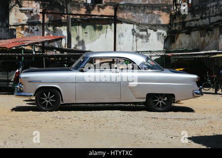An American style classic car in Cuba Stock Photo
