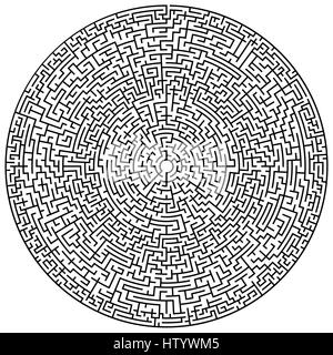 Solvable circular maze element isolated on white Stock Vector Image ...