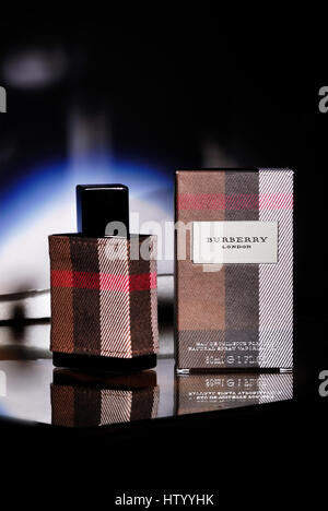 Burberry perfum bottle box burberry london classic man fragrance spirit odour product perfume mens perfume bottle perfum bottle Stock Photo Alamy