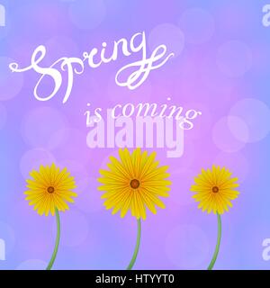 Spring Lettering Design. Stock Vector