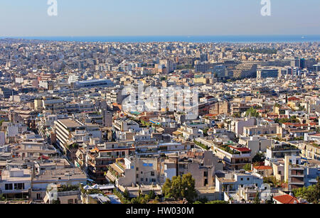 View of Athens city in the morning in Greece Stock Photo