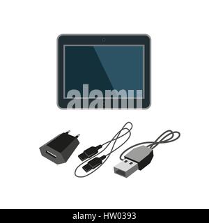 Charging accessories icon. Stock Vector