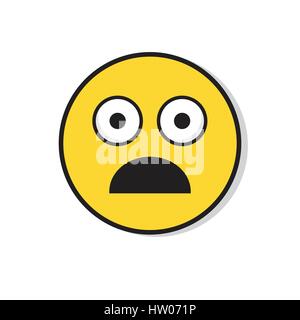 Emojis are Shocked, Tense, Scared, Amazed - a Yellow Face with an  Expression of Fear and Surprise Stock Vector - Illustration of happy,  background: 186438698