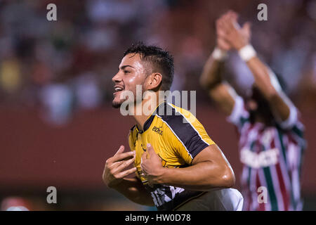 Mesquita, Brazil. 15th Mar, 2017. Barreto has goal disallowed for Fluminense vs Criciuma by Brazil Cup held at Stadium Giulite Coutinho in Mesquita, RJ. Credit: Celso Pupo/FotoArena/Alamy Live News Stock Photo