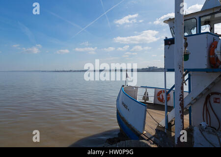 Tilbury to Gravesend Ferry 'Duchess' Moored at Tilbury Prior to a Regular Crossing Stock Photo