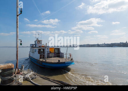 Tilbury to Gravesend Ferry 'Duchess' Leaving Tilbury on a Regular Crossing Stock Photo