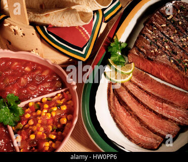 Mexican steak dinner Stock Photo