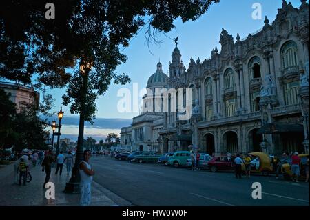 The Great Theatre of Havana, located in the Paseo del Prado, home of the Cuban National Ballet. Stock Photo