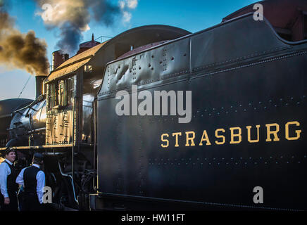 Strasburg Railroad, Lancaster, PA.  the oldest continuously operating railroad in the western hemisphere and the oldest public utility in the Commonwe Stock Photo
