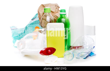 Photo of used plastic bottles Stock Photo