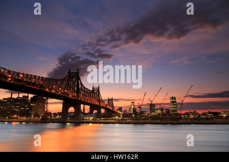 USA, New York, New York City, Manhattan, Ed Koch Queensboro Bridge Stock Photo