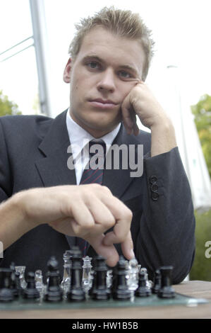 The business world is like a chess , Die Gesch‰ftswelt ist wie ein Schachspiel Stock Photo