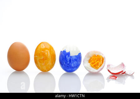 The life of an Easter egg, Das Leben eines Ostereis Stock Photo