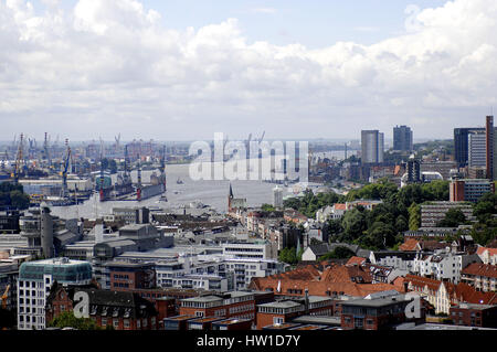 View over Hamburg, Aussicht ¸ber Hamburg Stock Photo