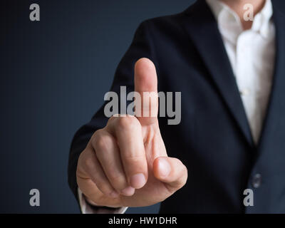businessman touching and select concept Stock Photo