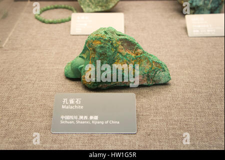 Malachite Sichuan Shanxi Xinjiang China Stock Photo