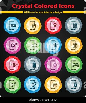 Smartphone simply symbol for web icons and user interface Stock Vector
