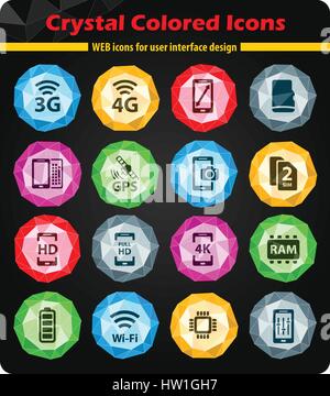 Smartphone simply symbol for web icons and user interface Stock Vector