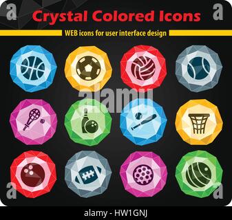 sport balls web icons for user interface design Stock Vector