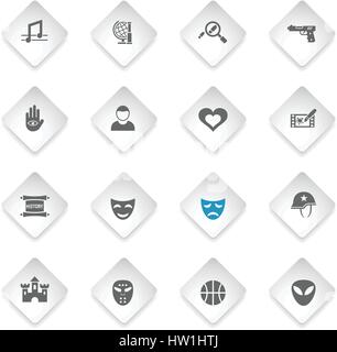 cinema genre web icons for user interface design Stock Vector Image ...