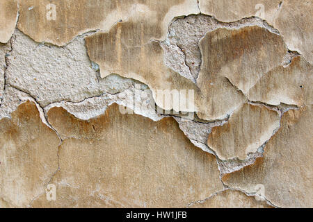 Abstract detail of the plaster bulges -  blistering Stock Photo