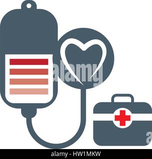 Concept Design on Health with Heart Shape. Eps 8 supported. Stock Vector