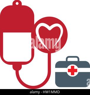 Concept Design on Health with Heart Shape. Eps 8 supported. Stock Vector