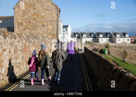 Crail castle walk in Crail Scotland Stock Photo