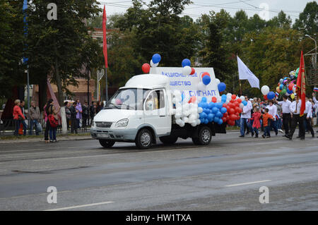 KOVROV, RUSSIA - SEPTEMBER 5, 2015: Birthday of the town Kovrov. Festive parade Stock Photo