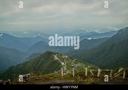 Zig Zag Road, Old Silk Route Stock Photo