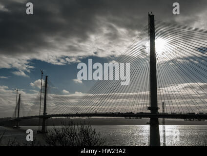 The new Queensferry Crossing under construction across the Firth of ...