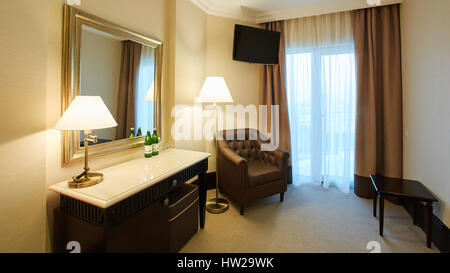 interior luxury apartment, comfortable classic living room Stock Photo