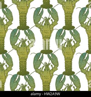 American Lobster, Vector illustration for artwork in small sizes. Stock Vector