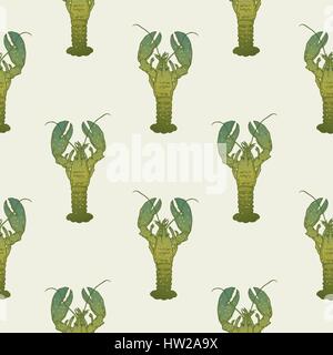 American Lobster, Vector illustration for artwork in small sizes. Stock Vector