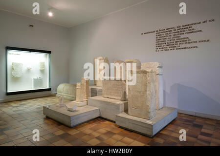 Roman artifacts at the Monographic Museum in Conímbriga, Portugal, Europe Stock Photo