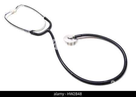 Stethoscope cut out isolated on white background Stock Photo