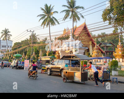 Street scene from Vientiane, Laos Stock Photo