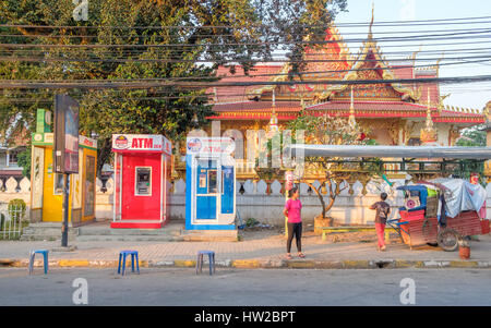 Street scene from Vientiane, Laos Stock Photo