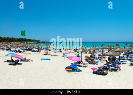 Sa Coma Beach, Mallorca, Baleares, Spain Stock Photo