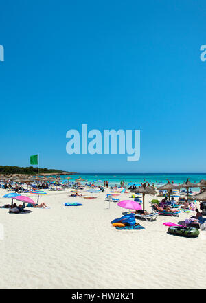 Sa Coma Beach, Mallorca, Baleares, Spain Stock Photo