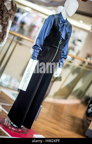 Sydney, Australia. 16th Mar, 2017. Instore display of a design from 'Cue' during the Myer Autumn 2017 Fashion Runway. The inaugural event allows a ‘see, try and buy' retail experience with customers able to purchase their favourite looks straight off the catwalk Credit: Hugh Peterswald/Pacific Press/Alamy Live News Stock Photo