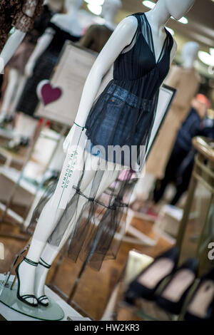 Sydney, Australia. 16th Mar, 2017. Instore display of a design from 'TopShop' during the Myer Autumn 2017 Fashion Runway. The inaugural event allows a ‘see, try and buy' retail experience with customers able to purchase their favourite looks straight off the catwalk Credit: Hugh Peterswald/Pacific Press/Alamy Live News Stock Photo