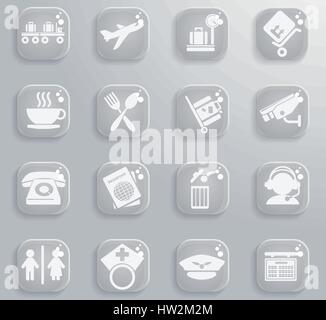 Airport  simply symbols for web and user interface Stock Vector